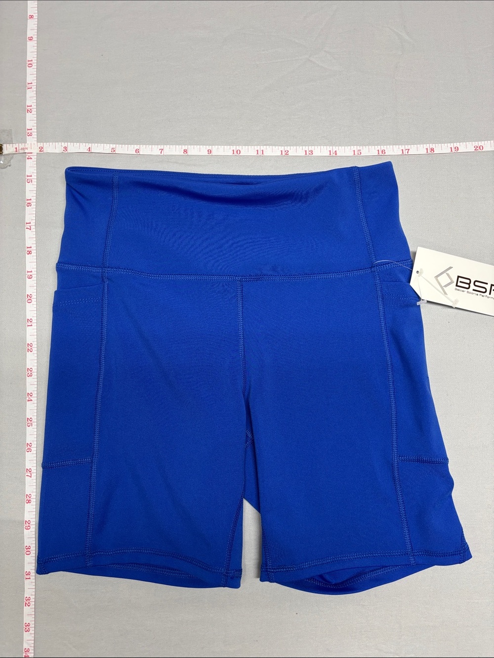 Royal Blue High-Waist Bike Shorts comfort activewear school camp active stretch